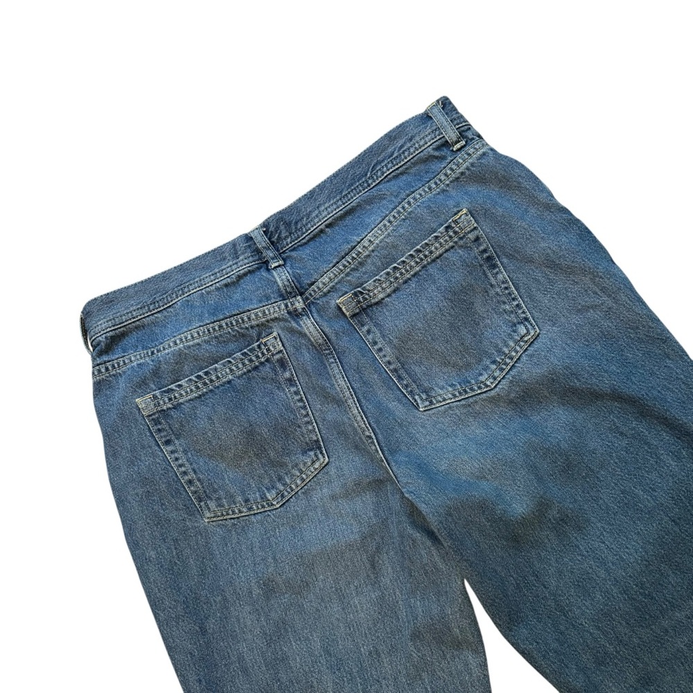 Free People Maggie Ripped Ankle Straight Leg Jeans In Sequoia Blue, Sz 32 - Picture 8 of 16